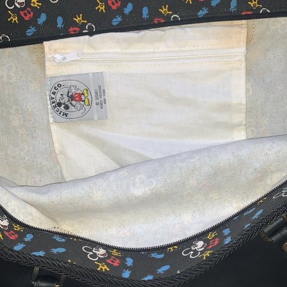 BNWOT Vintage Disney Mickey Mouse Tote / Shoulder Bag - Picture 5 of 9